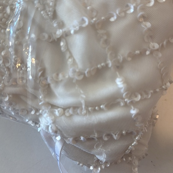 All the Romance White Beaded Sequin Halter Mermaid Maxi Dress - Picture 8 of 8